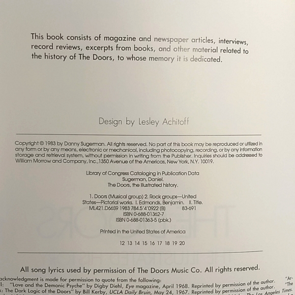 THE DOORS The Illustrated History 1983 Danny Sugerman First Printing - Picture 3 of 16